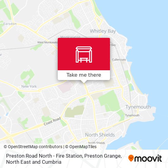 Preston Road North - Fire Station, Preston Grange map