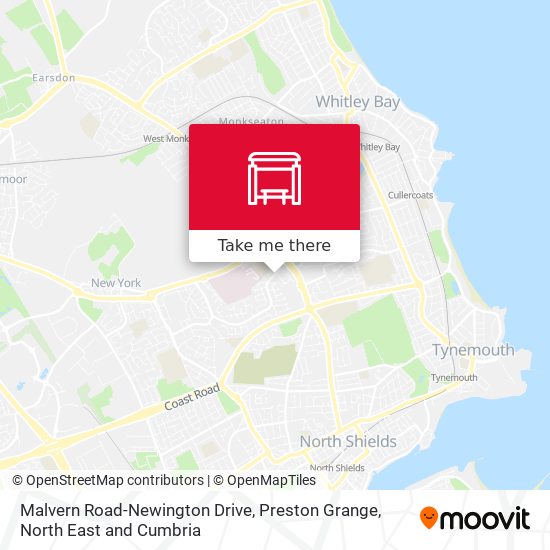 Malvern Road-Newington Drive, Preston Grange map