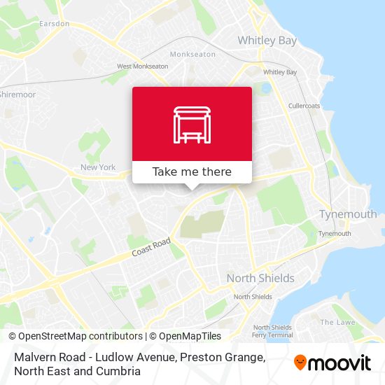 Malvern Road - Ludlow Avenue, Preston Grange map