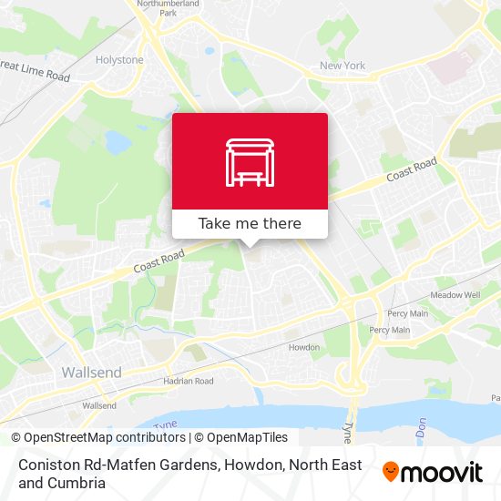 Coniston Rd-Matfen Gardens, Howdon map