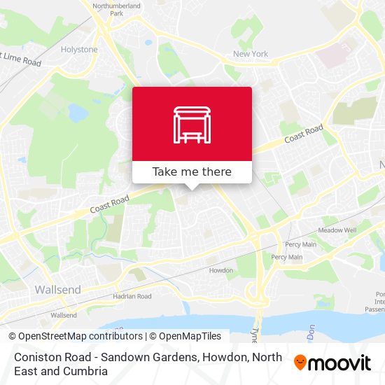 Coniston Road - Sandown Gardens, Howdon map