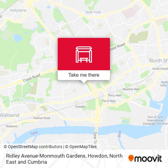 Ridley Avenue-Monmouth Gardens, Howdon map