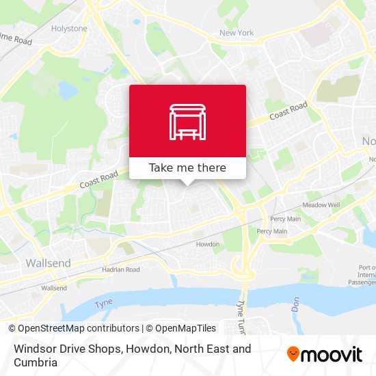 Windsor Drive Shops, Howdon map