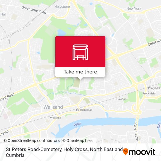 St Peters Road-Cemetery, Holy Cross map