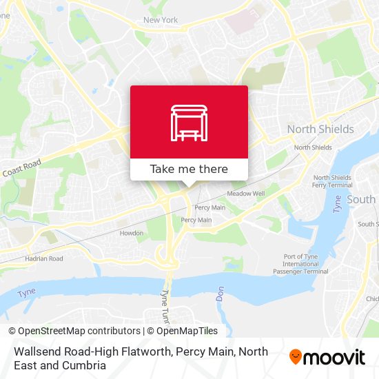 Wallsend Road-High Flatworth, Percy Main map