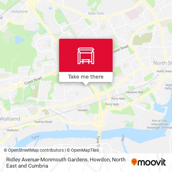 Ridley Avenue-Monmouth Gardens, Howdon map
