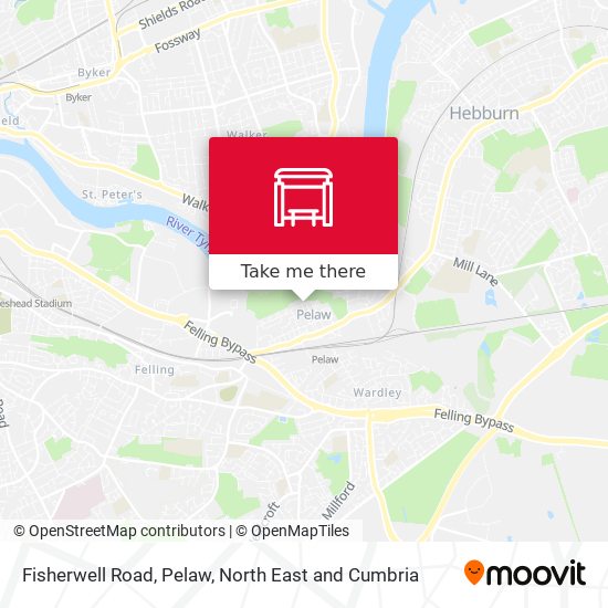 Fisherwell Road, Pelaw map