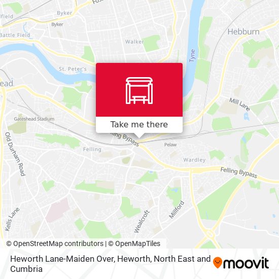 Heworth Lane-Maiden Over, Heworth map