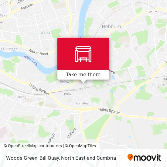 Woods Green, Bill Quay map
