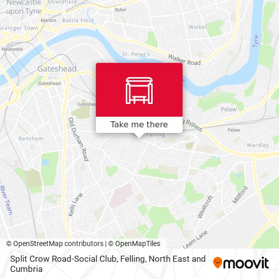 Split Crow Road-Social Club, Felling map