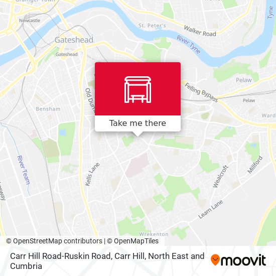 Carr Hill Road-Ruskin Road, Carr Hill map