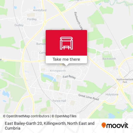 East Bailey-Garth 20, Killingworth map