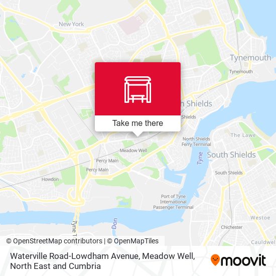 Waterville Road-Lowdham Avenue, Meadow Well map