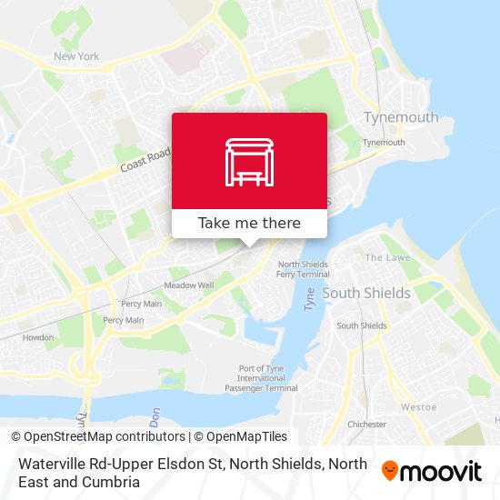 Waterville Rd-Upper Elsdon St, North Shields map