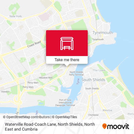 Waterville Road-Coach Lane, North Shields map