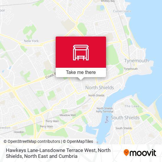 Hawkeys Lane-Lansdowne Terrace West, North Shields map