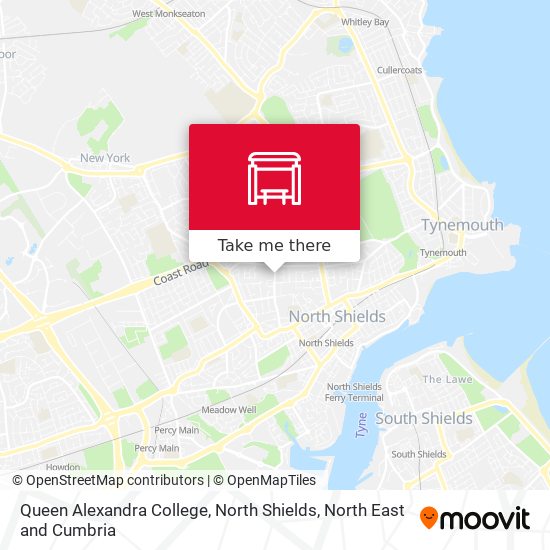 Queen Alexandra College, North Shields map