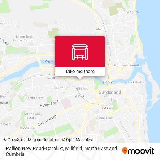 Pallion New Road-Carol St, Millfield map