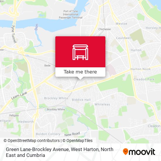 Green Lane-Brockley Avenue, West Harton map