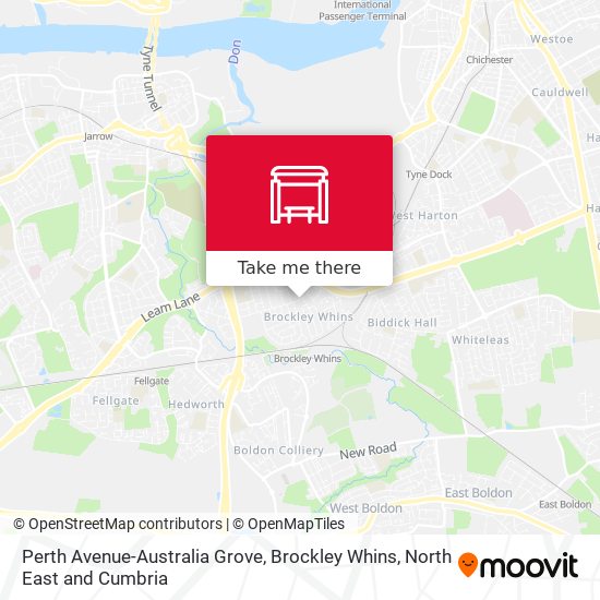 Perth Avenue-Australia Grove, Brockley Whins map