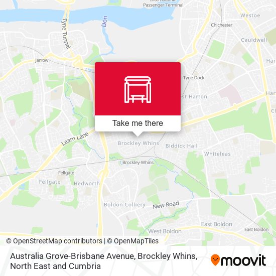 Australia Grove-Brisbane Avenue, Brockley Whins map