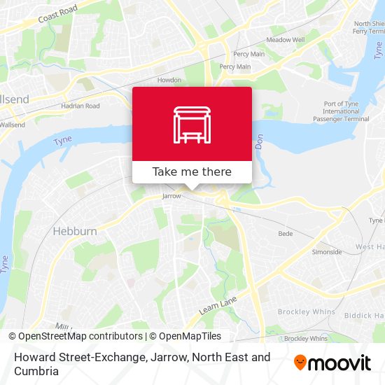Howard Street-Exchange, Jarrow map
