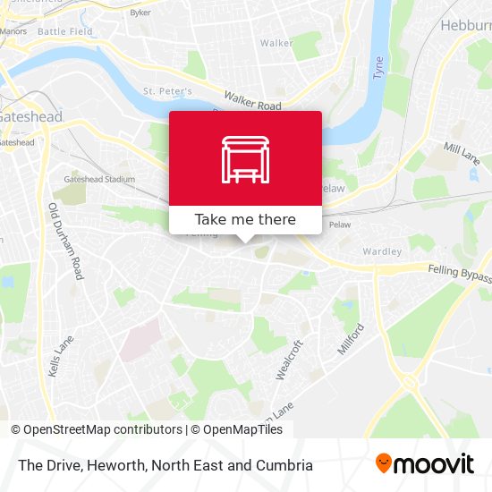 The Drive, Heworth map