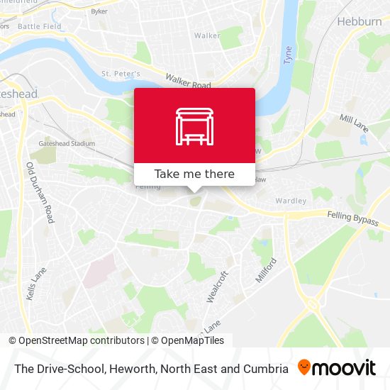 The Drive-School, Heworth map