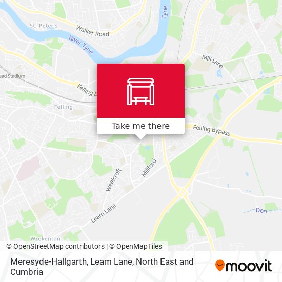 Meresyde-Hallgarth, Leam Lane map