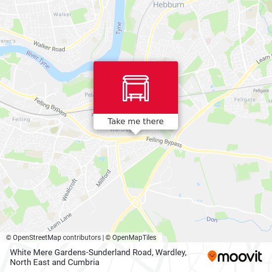 White Mere Gardens-Sunderland Road, Wardley map