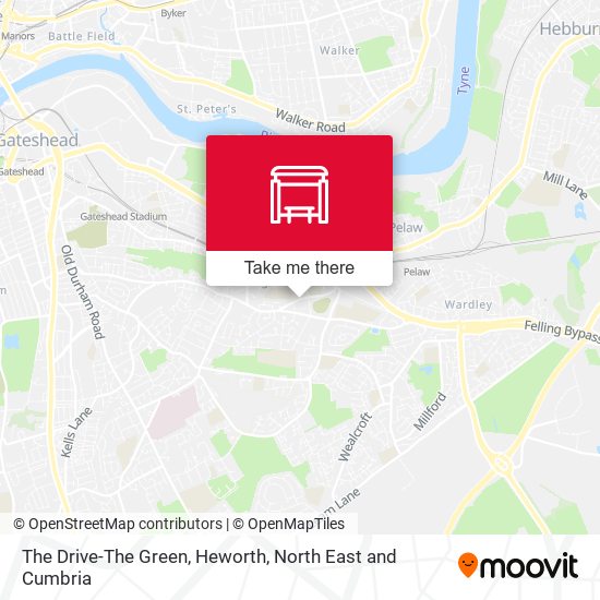 The Drive-The Green, Heworth map