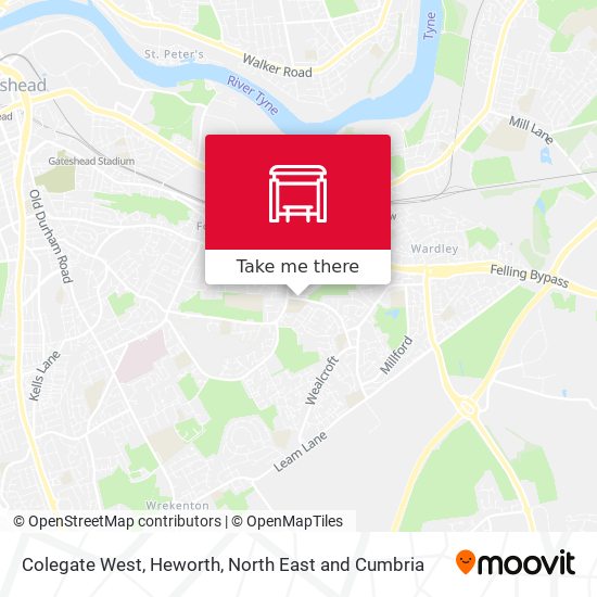Colegate West, Heworth map