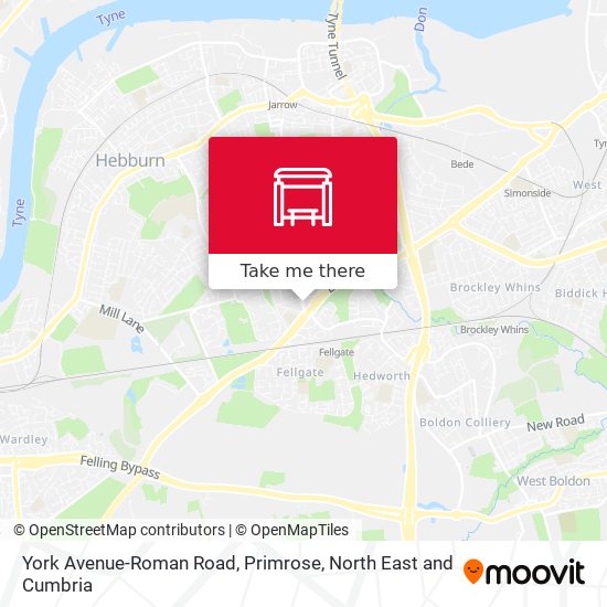York Avenue-Roman Road, Primrose map