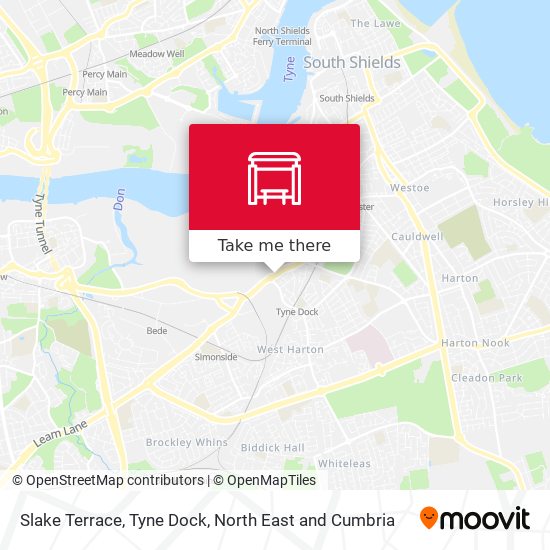 Slake Terrace, Tyne Dock map