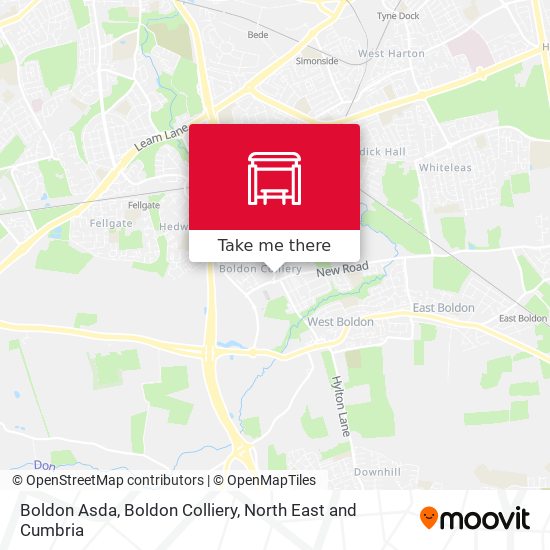 Boldon Asda, Boldon Colliery map