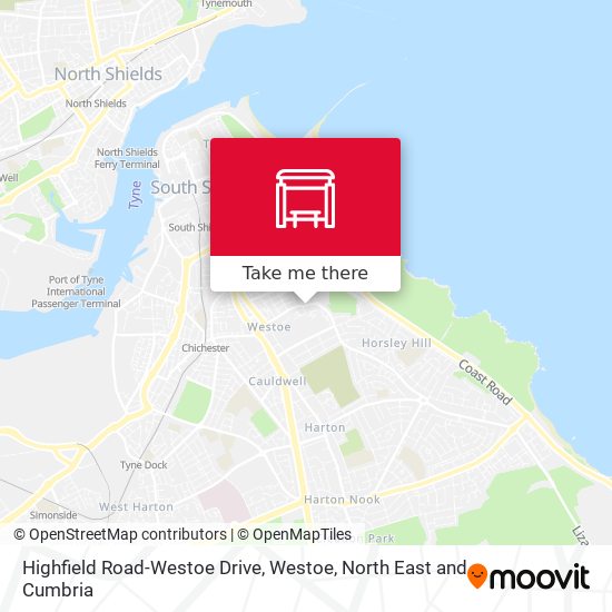 Highfield Road-Westoe Drive, Westoe map