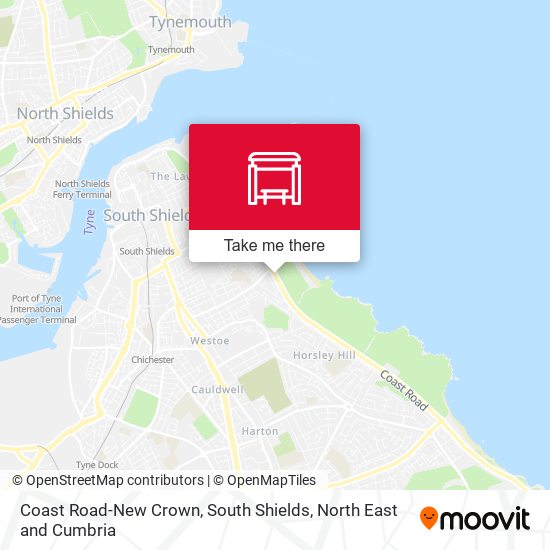 Coast Road-New Crown, South Shields map