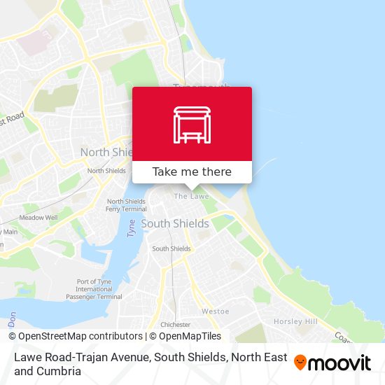 Lawe Road-Trajan Avenue, South Shields map