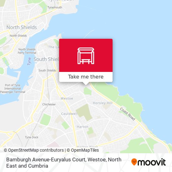 Bamburgh Avenue-Euryalus Court, Westoe map