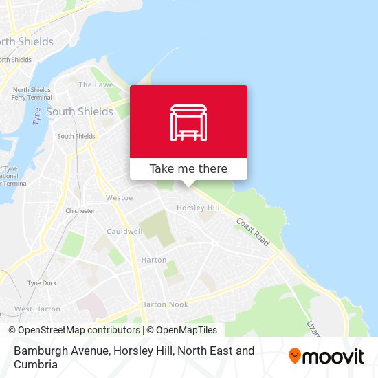 Bamburgh Avenue, Horsley Hill map