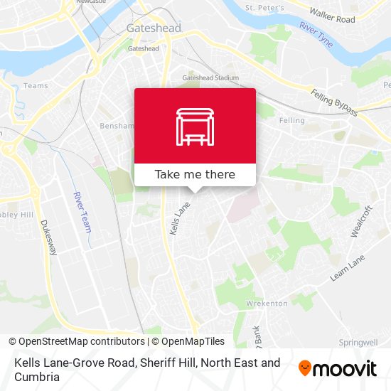 Kells Lane-Grove Road, Sheriff Hill map