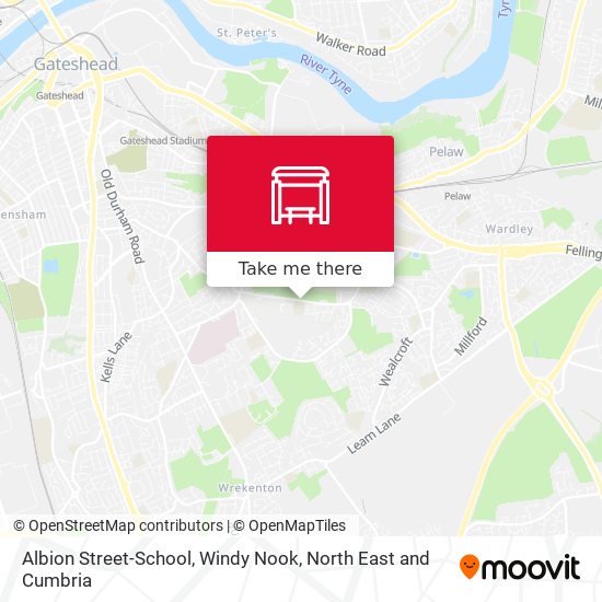 Albion Street-School, Windy Nook map