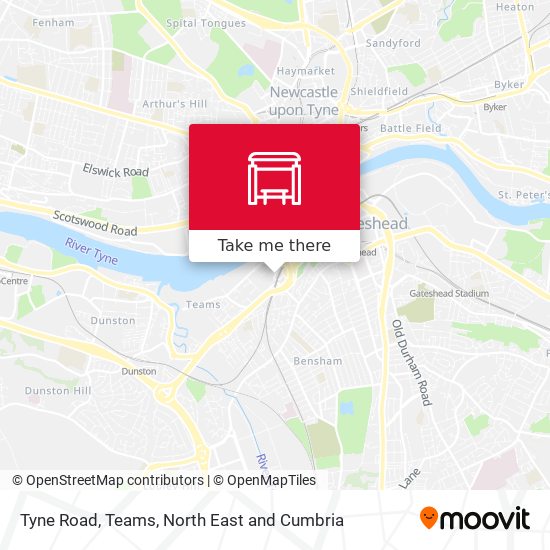 Tyne Road, Teams map