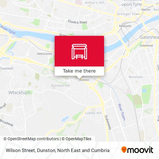 Wilson Street, Dunston map