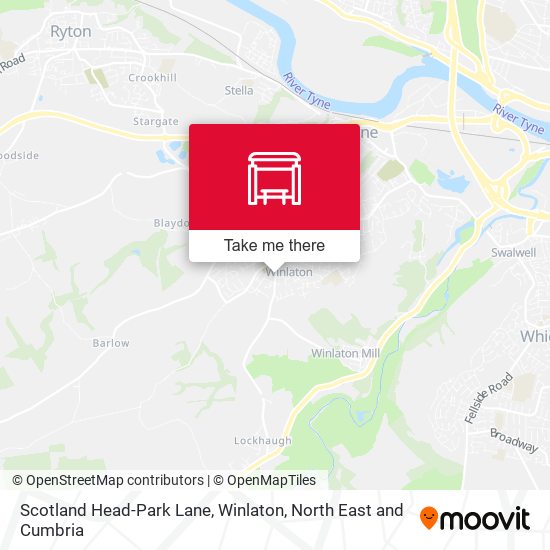 Scotland Head-Park Lane, Winlaton map