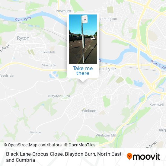 Black Lane-Crocus Close, Blaydon Burn map