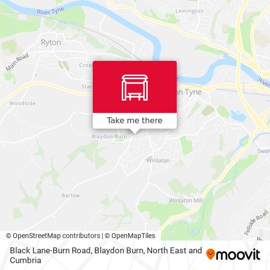 Black Lane-Burn Road, Blaydon Burn map