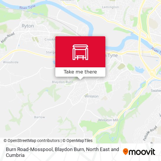 Burn Road-Mosspool, Blaydon Burn map