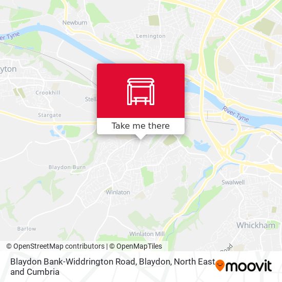 Blaydon Bank-Widdrington Road, Blaydon map