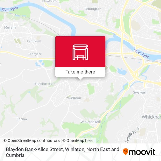 Blaydon Bank-Alice Street, Winlaton map